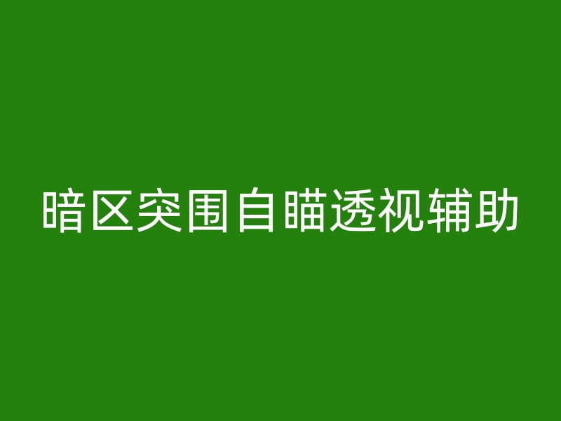 暗区突围自瞄透视辅助-电子游戏作弊工具泛滥，公平性遭严重破坏，玩家呼吁维护健康游戏环境